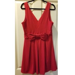 Bow back red dress